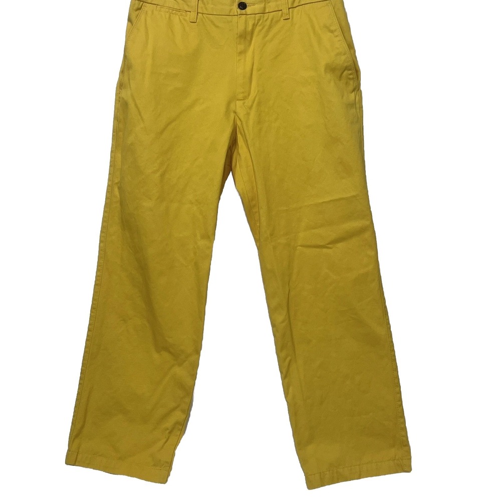 LSU Dockers Flat Front Chino Pants Men 32x29 Yellow Geaux Tigers Straight Leg